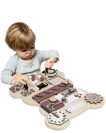 TABLICA MANIPULACYJNA SENSORYCZNA MONTESSORI BEAR