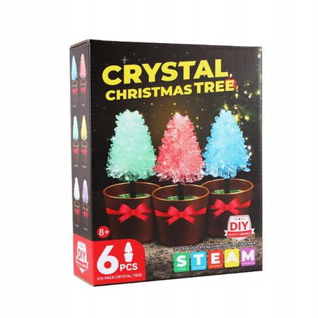 HODOWLA KRYSZTAŁÓW EKSPERYMENT DLA DZIECI MAGICZNE DRZEWKA DUŻY ZESTAW 6SZT