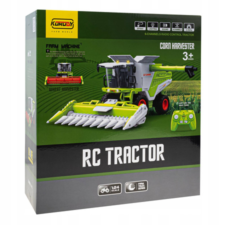 ZDALNIE STEROWANY KOMBAJN DLA DZIECI DYM DŹWIĘK RUCHOME ELEMENTY LED 2W1