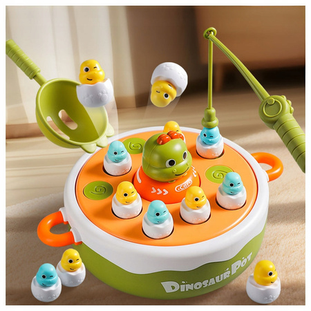 GRA ZRĘCZNOŚCIOWA ŁOWIENIE ŁAPANIE DINOZAURÓW DINOZAURY DLA DZIECI 5W1