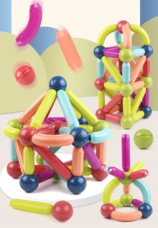 KLOCKI MAGNETYCZNE EDUKACYJNE MAGNETIC STICKS XXL