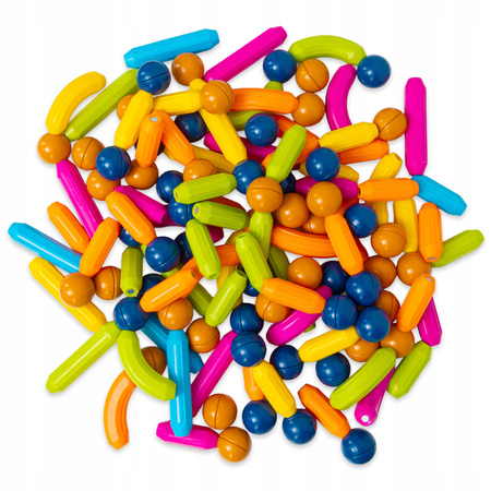 RURKI KLOCKI MAGNETYCZNE EDUKACYJNE DLA DZIECI ZESTAW KONSTRUKCYJNY 138 EL