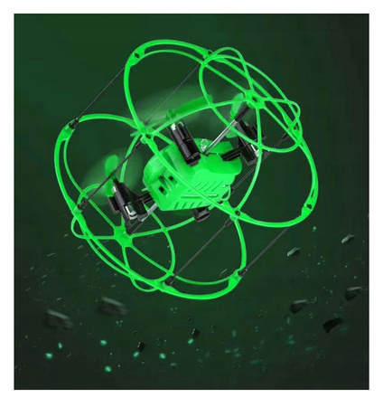 DRON W KULI GRAWITACYJNA ZABAWKA ZDALNIE STEROWANA 2W1 LED PILOT