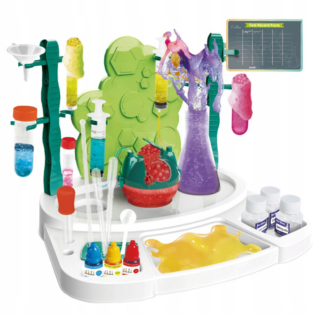 LABORATORIUM CHEMICZNE DLA DZIECI STOLIK 30 EKSPERYMENTÓW KOLOROWA PIANA