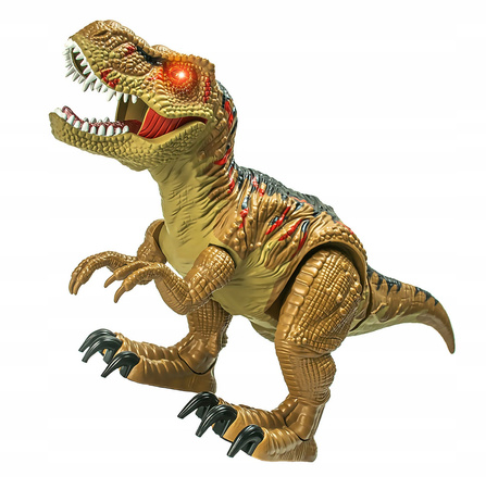 DINOZAUR ZDALNIE STEROWANY DLA DZIECI T-REX EFEKTY DŹWIĘKOWE RYCZY LED