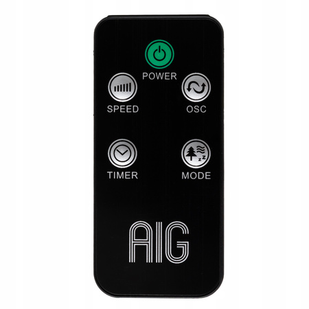 WENTYLATOR KOLUMNOWY BIURKOWY WYŚWIETLACZ WIATRAK 3 TRYBY PRACY TIMER PILOT