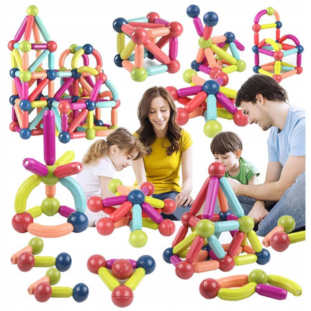 KLOCKI MAGNETYCZNE KONSTRUKCYJNE EDUKACYJNE STICKS