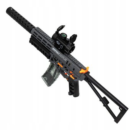 KARABIN PISTOLET AUTOMATYCZNY NA KULKI ŻELOWE DUŻY ZESTAW 70 CM + OKULARY