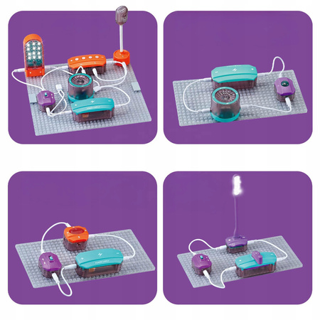 MAŁY NAUKOWIEC ELEKTRONIK ZESTAW EDUKACYJNY DLA DZIECI DŹWIĘK LED MIKROFON
