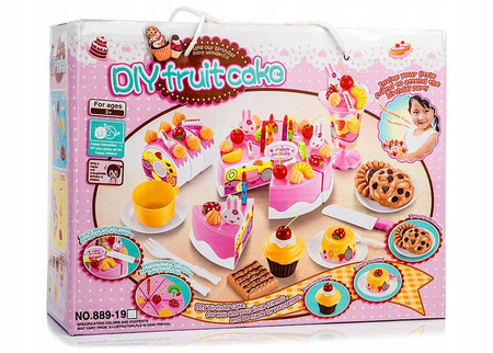 TORT URODZINOWY DO KROJENIA ZESTAW DLA DZIECI ŚWIECZKI + AKCESORIA 75 EL