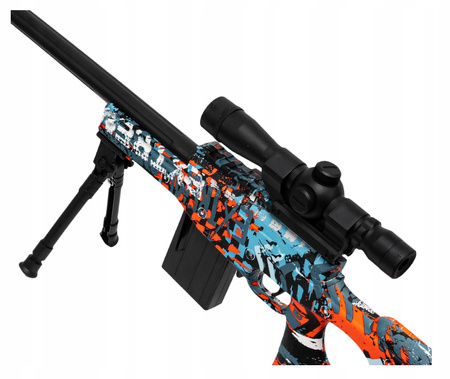 SNAJPER KARABIN SNAJPERSKI NA KULKI ŻELOWE DUŻA 79 CM ZESTAW 7/8 500 KULEK