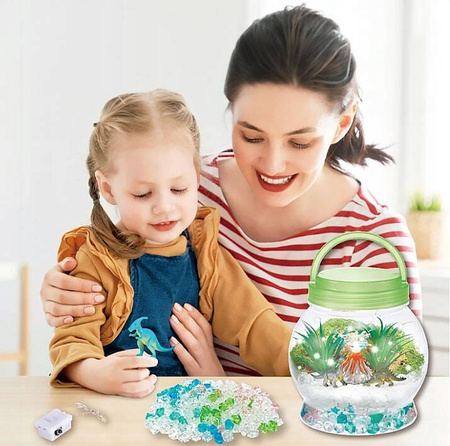 LAMPKA NOCNA DLA DZIECI HODOWLA DINOZAURÓW TERRARIUM DIY PILOT LED RGB