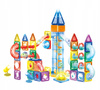 ŚWIECĄCY TOR MAGNETYCZNY LED KLOCKI EDUKACYJNY DLA DZIECI + WINDA 134 EL