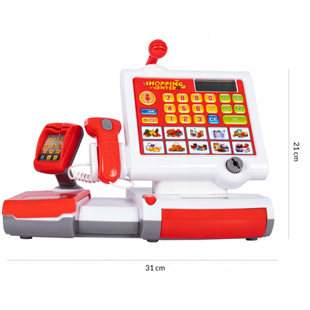 KASA FISKALNA SKLEPOWA DLA DZIECI AKCESORIA SKANER