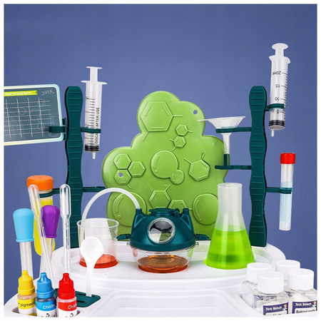 LABORATORIUM CHEMICZNE DLA DZIECI STOLIK 30 EKSPERYMENTÓW KOLOROWA PIANA