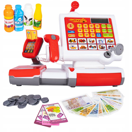 KASA FISKALNA SKLEPOWA DLA DZIECI AKCESORIA SKANER