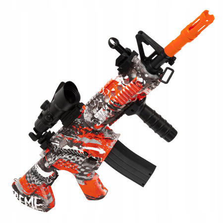 PISTOLET KARABIN AUTOMATYCZNY NA KULKI ŻELOWE ELEKTRYCZNY 2 TRYBY + OKULARY