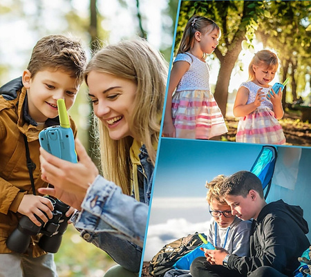 WALKIE TALKIE 2 szt. ZESTAW KRÓTKOFALÓWEK LATARKA DUŻY ZASIĘG DLA DZIECI
