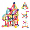 KLOCKI MAGNETYCZNE RURKI DLA DZIECI DUŻY ZESTAW EDUKACYJNY KREATYWNY 64 EL