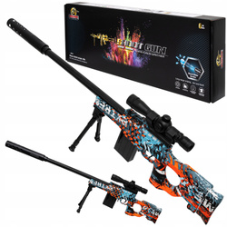 SNAJPER KARABIN SNAJPERSKI NA KULKI ŻELOWE DUŻA 79 CM ZESTAW 7/8 500 KULEK