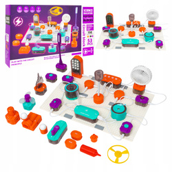 MAŁY NAUKOWIEC ELEKTRONIK ZESTAW EDUKACYJNY DLA DZIECI DŹWIĘK LED MIKROFON