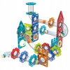 TOR MAGNETYCZNY DLA DZIECI TOR KULKOWY KLOCKI EDUKACYJNE PANELE ZESTAW 74EL