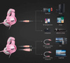 SŁUCHAWKI GAMINGOWE RÓŻOWY HEADSET PC PS4 XBOX Onikuma K5 Pink