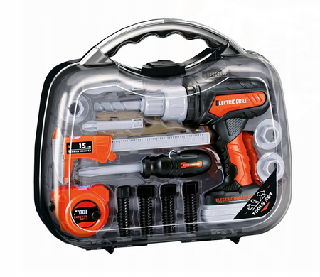 ZESTAW MAJSTERKOWICZA DLA DZIECI NARZĘDZIA WIERTARKA WALIZKA WARSZTATOWA