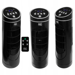 WENTYLATOR KOLUMNOWY BIURKOWY WYŚWIETLACZ WIATRAK 3 TRYBY PRACY TIMER PILOT