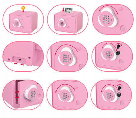 SEJF DLA DZIECI SKARBONKA NA HASŁO EFEKTY DŹWIĘKOWE ODCISK PALCA KLUCZYK