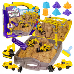 PIASEK KINETYCZNY POJAZDY BUDOWLANE DUŻY ZESTAW XXL DLA DZIECI PIASKOWNICA