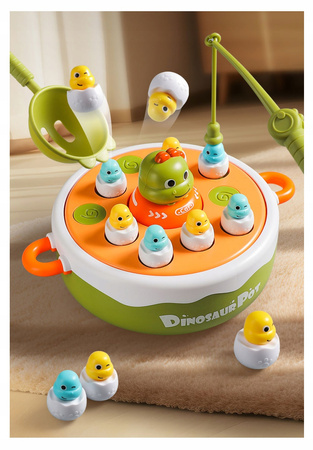 GRA ZRĘCZNOŚCIOWA ŁOWIENIE ŁAPANIE DINOZAURÓW DINOZAURY DLA DZIECI 5W1