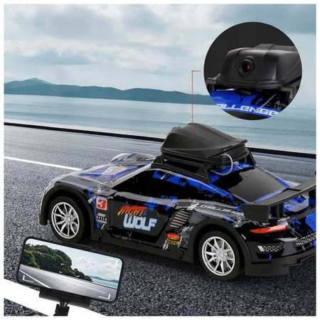 AUTO Z KAMERĄ WIFI PODGLĄD NA ŻYWO SAMOCHÓD OŚWIETLENIE LED DRIFT + PILOT