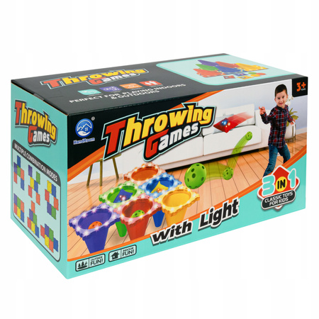 RINGO GRA ZRĘCZNOŚCIOWA DLA DZIECI RZUCANIE DO CELU PIŁECZKI WORECZKI LED