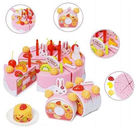 TORT URODZINOWY DO KROJENIA ZESTAW DLA DZIECI ŚWIECZKI + AKCESORIA 75 EL