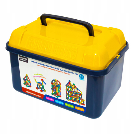 RURKI KLOCKI MAGNETYCZNE EDUKACYJNE DLA DZIECI ZESTAW KONSTRUKCYJNY 138 EL