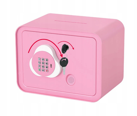 SKARBONKA SEJF DLA DZIECI NA HASŁO PIN KLUCZYK EFEKTY DŹWIĘKOWE DIODY LED