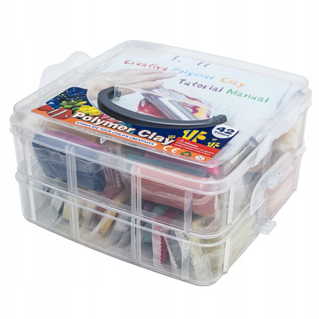 GLINKA POLIMEROWA TWORZENIE BRELOKÓW KOLCZYKÓW MASA PLASTYCZNA + AKCESORIA