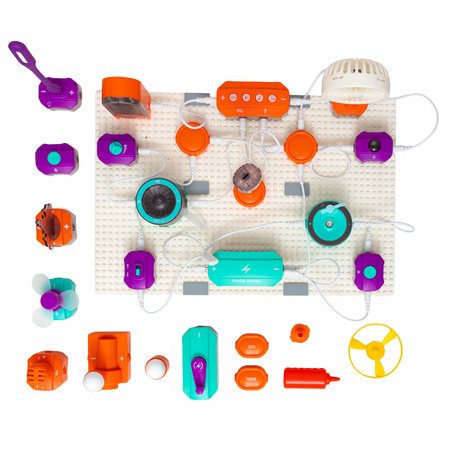 MAŁY NAUKOWIEC ELEKTRONIK ZESTAW EDUKACYJNY DLA DZIECI DŹWIĘK LED MIKROFON