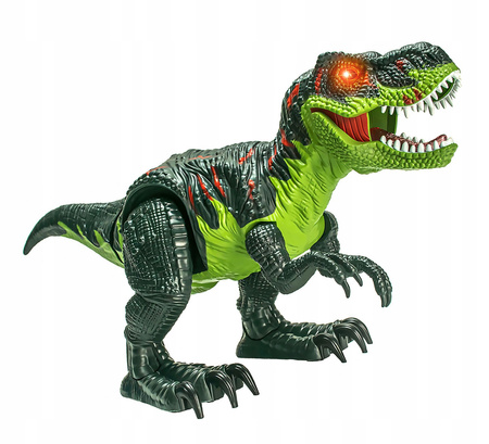 DINOZAUR ZDALNIE STEROWANY DLA DZIECI T-REX EFEKTY DŹWIĘKOWE RYCZY LED