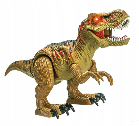 DINOZAUR ZDALNIE STEROWANY DLA DZIECI T-REX EFEKTY DŹWIĘKOWE RYCZY LED