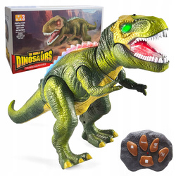 INTERAKTYWNY DINOZAUR T-REX DLA DZIECI ZDALNIE STEROWANA ZABAWKA RYCZY LED