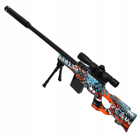 SNAJPER KARABIN SNAJPERSKI NA KULKI ŻELOWE DUŻA 79 CM ZESTAW 7/8 500 KULEK