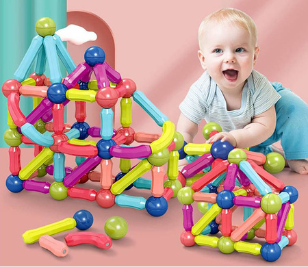KLOCKI MAGNETYCZNE EDUKACYJNE MAGNETIC STICKS XXL