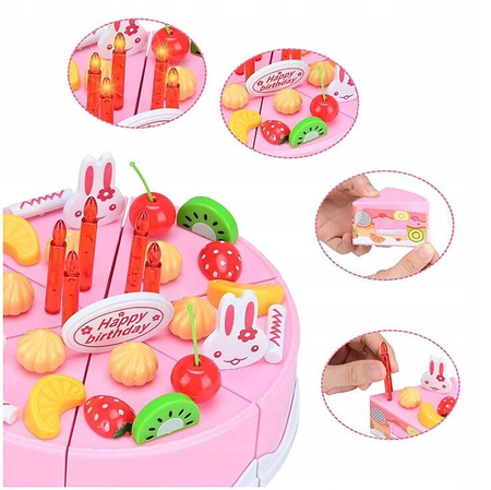 TORT URODZINOWY DO KROJENIA ZESTAW DLA DZIECI ŚWIECZKI + AKCESORIA 75 EL