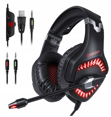 SŁUCHAWKI GAMINGOWE ONIKUMA K1B HEADSET GRACZA RGB