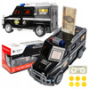 SKARBONKA SEJF DLA DZIECI POLICJA AUTO NA MONETY BANKNOTY HASŁO PIN LED