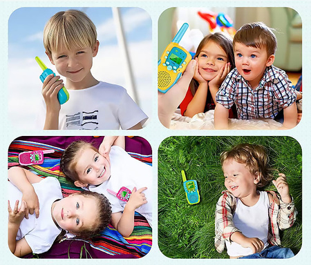 WALKIE TALKIE 2 szt. ZESTAW KRÓTKOFALÓWEK LATARKA DUŻY ZASIĘG DLA DZIECI