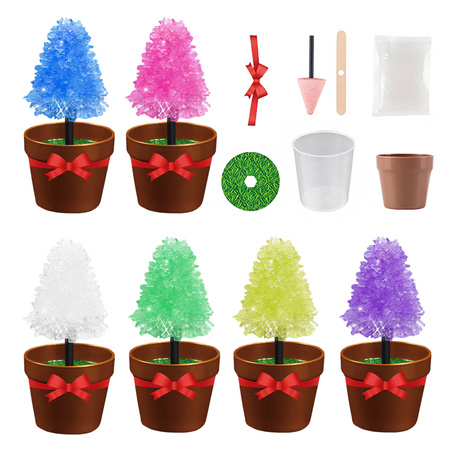 HODOWLA KRYSZTAŁÓW EKSPERYMENT DLA DZIECI MAGICZNE DRZEWKA DUŻY ZESTAW 6SZT