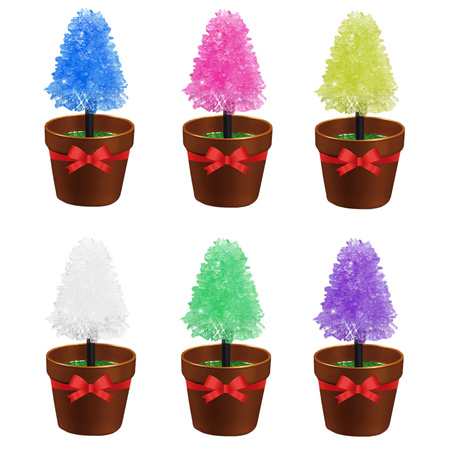 HODOWLA KRYSZTAŁÓW EKSPERYMENT DLA DZIECI MAGICZNE DRZEWKA DUŻY ZESTAW 6SZT